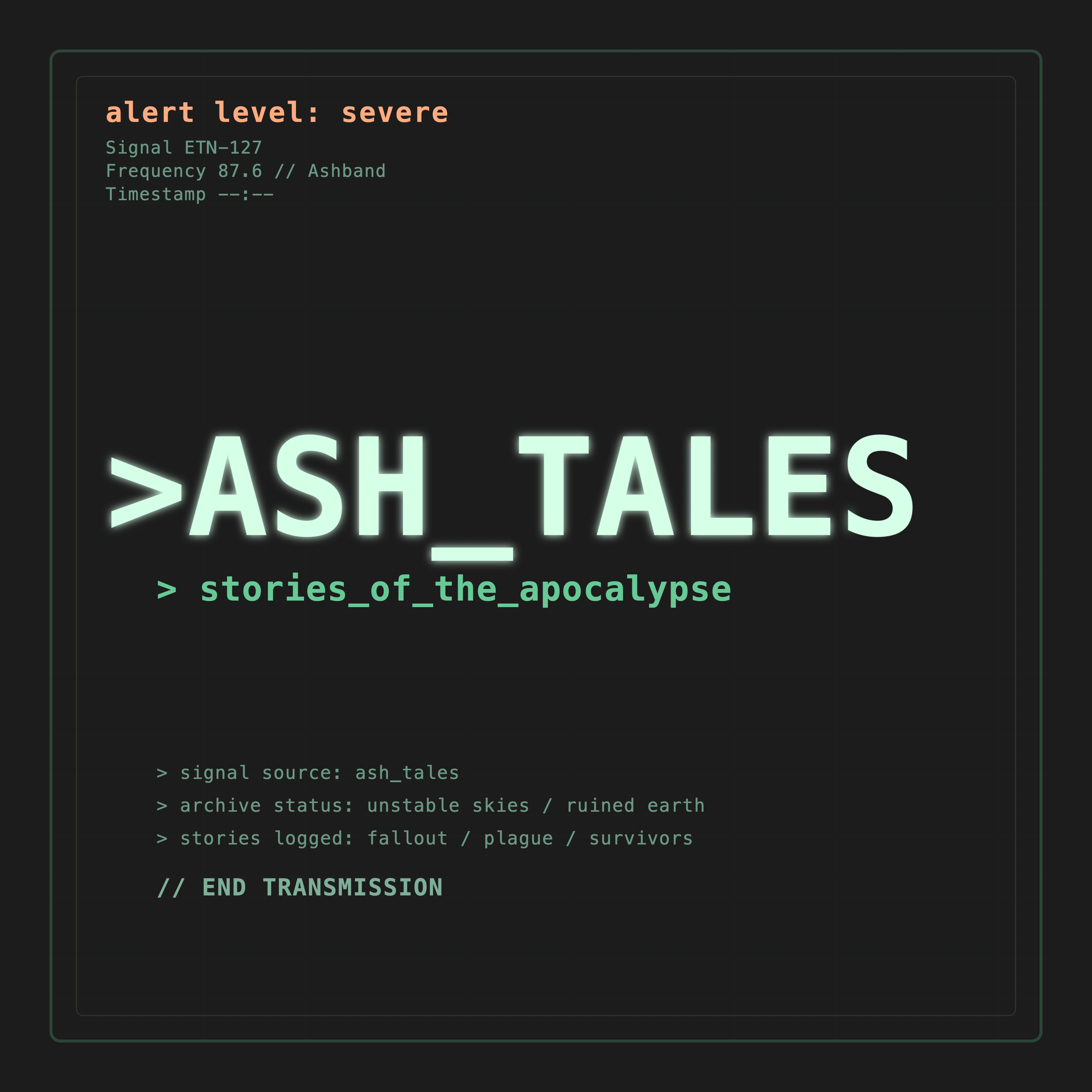 Ash Tales: Stories of the Apocalypse podcast cover