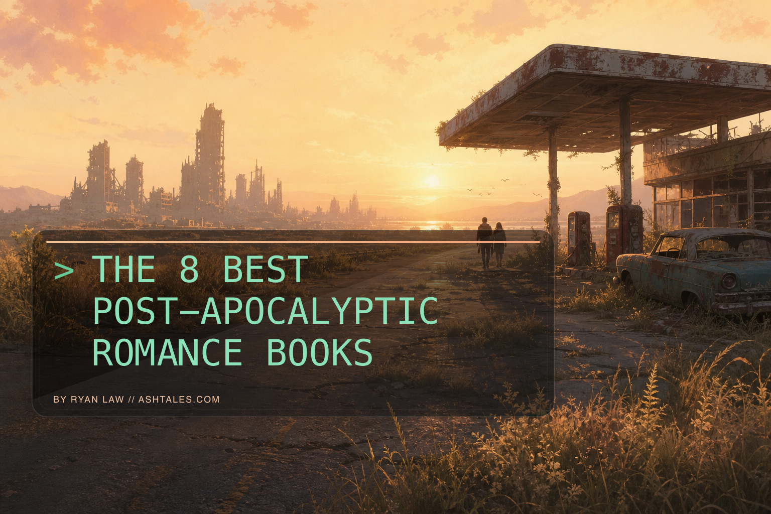 Featured image for the Ash Tales guide to post-apocalyptic romance books