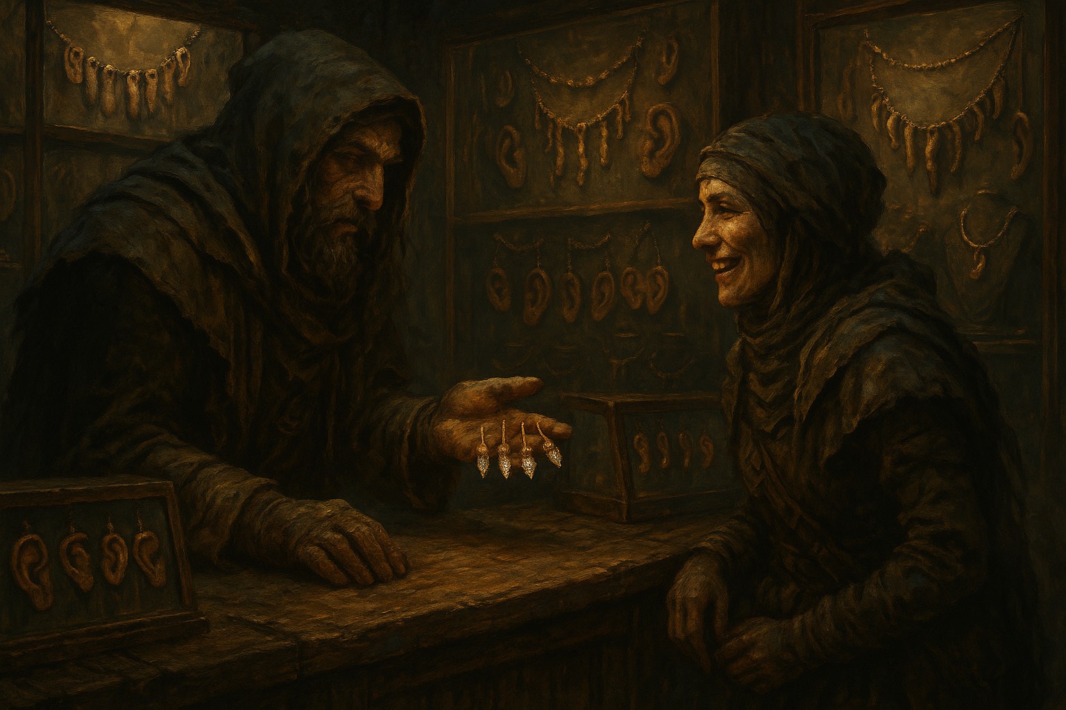 Body Parts Jewelry Store Man